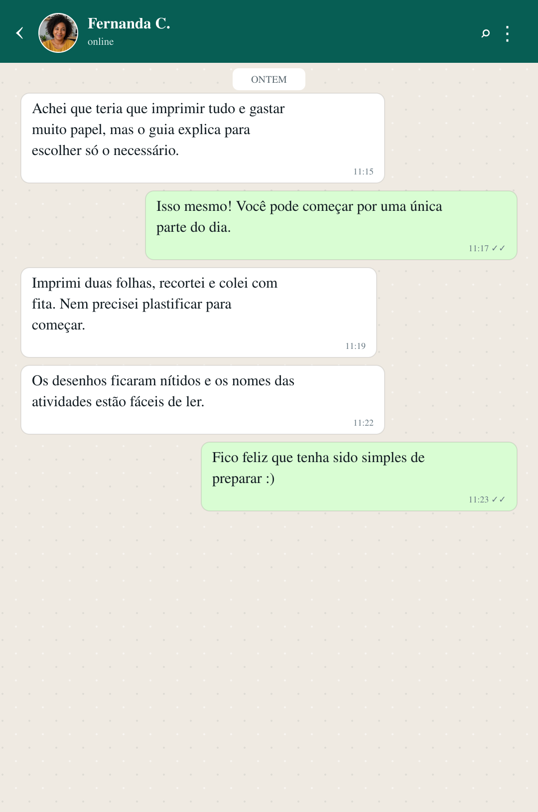 Depoimento no WhatsApp 6