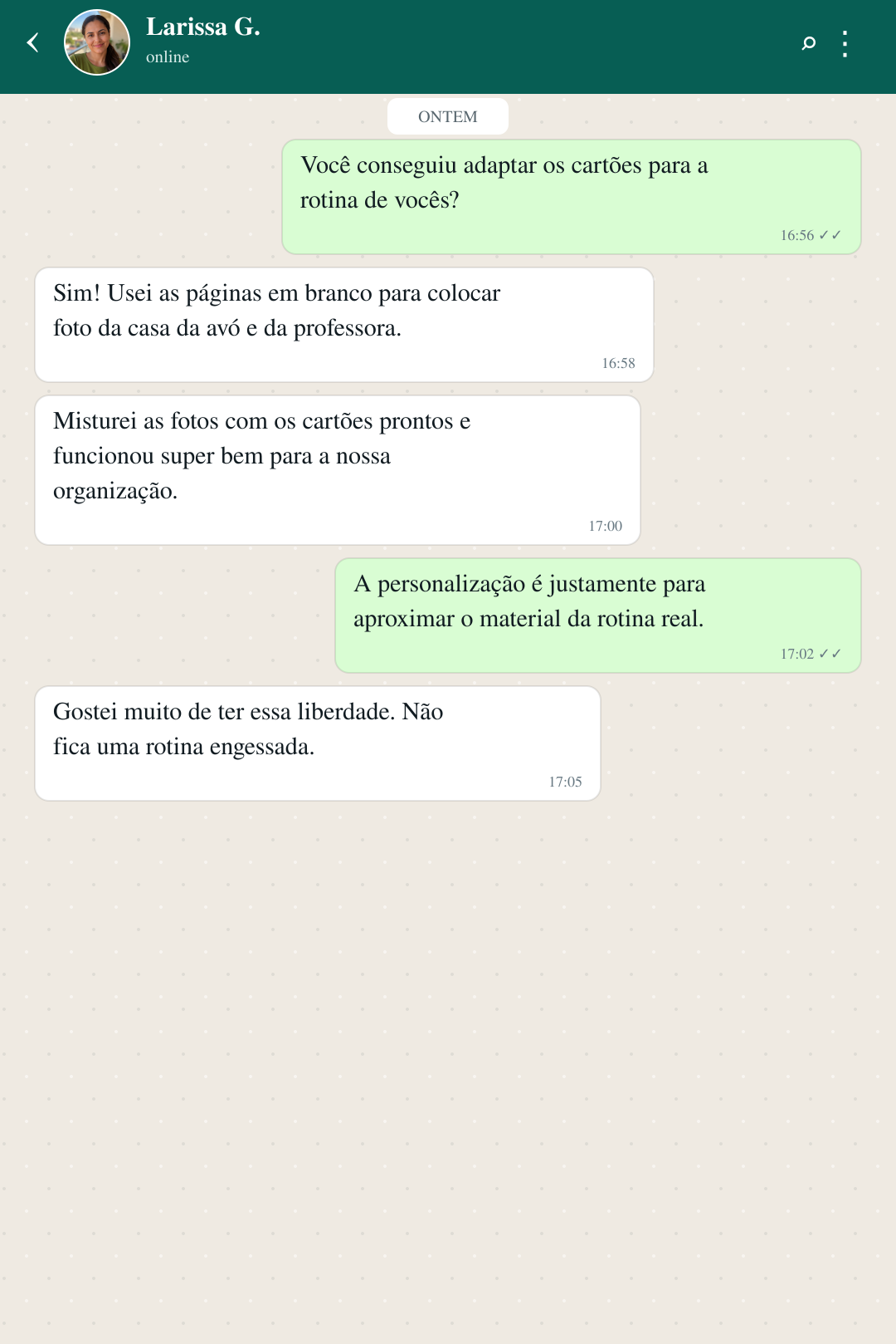 Depoimento no WhatsApp 9